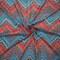 Red-Turquoise-Multi Poly Chevron Aztec Printed Chiffon Woven Fabric By the Yard